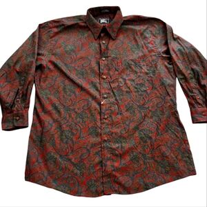 Burberry Vintage 90s, Men's Size M Paisley Shirt